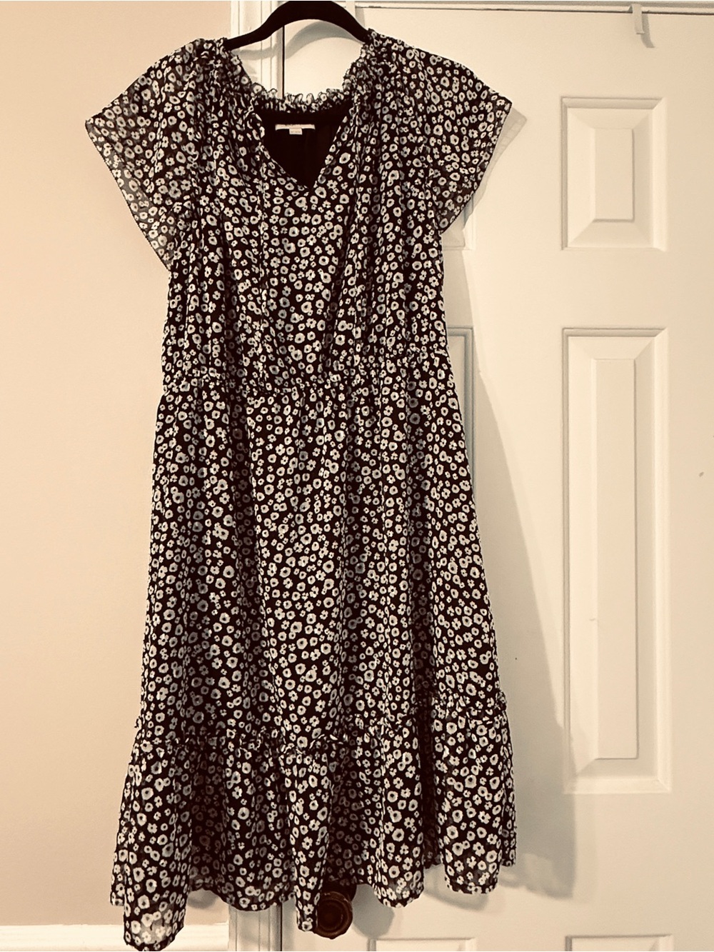 LOFT floral dress size Large Petite
